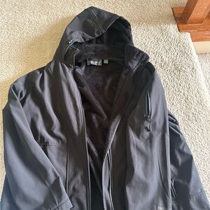 Free Country Black Hooded Softshell Performance Jacket